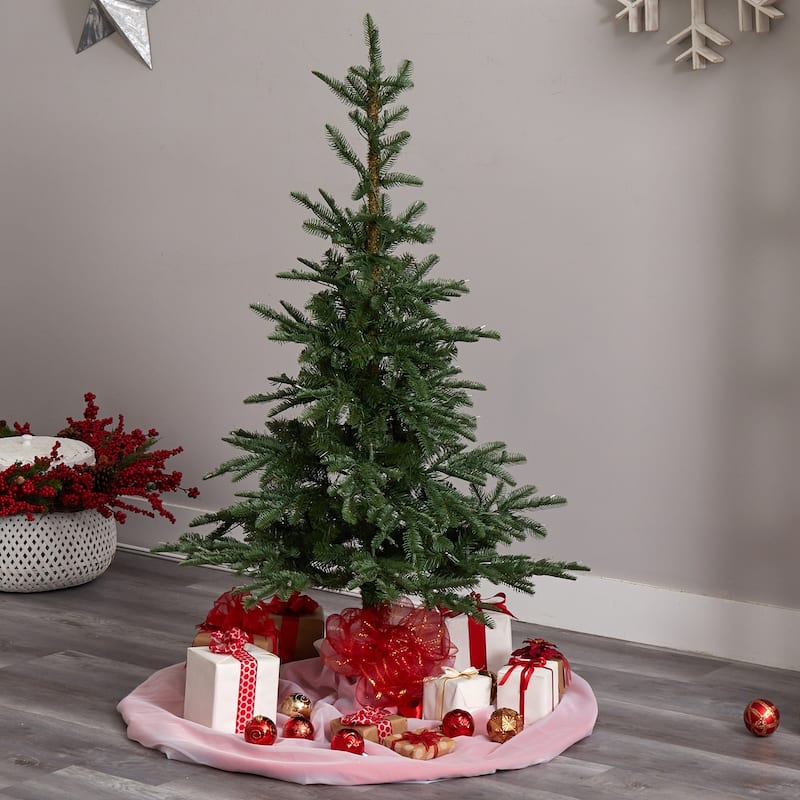 5ft. Layered Spruce Artificial Christmas Tree with 200 Clear Lights & 385 Branches - Classic Holiday X-Mas Glow