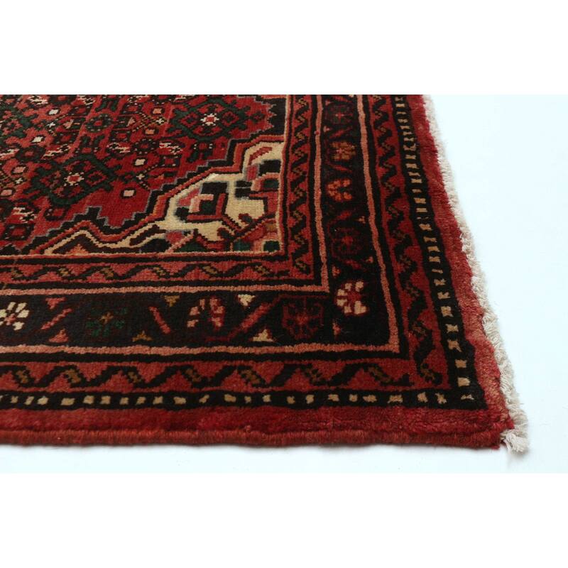 ECARPETGALLERY Hand-knotted Andelz Red Wool Rug - 3'0 x 12'10