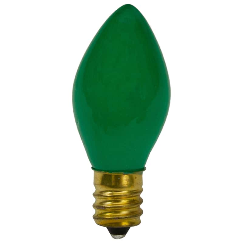 Pack of 4 Green Opaque C7 Christmas Replacement Bulbs - 2"
