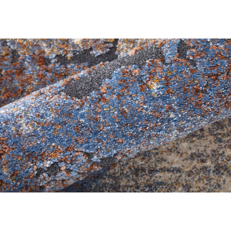 Grand Bazaar Odera Machine Made Color Block Modern Area Rug