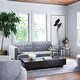 preview thumbnail 13 of 20, Modern Style Upholstered Velvet Sofa Couch for Living Room in Teal - 79'' W X 33' Dark Gray