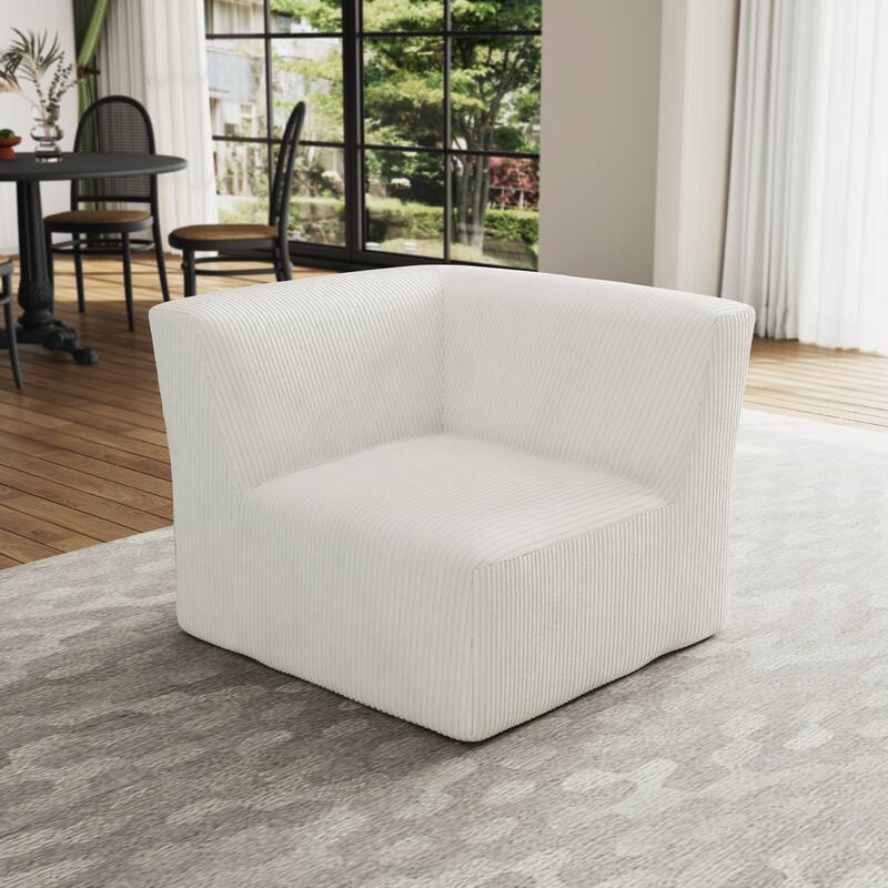 Corduroy Armchair Corner Chair For Living Room