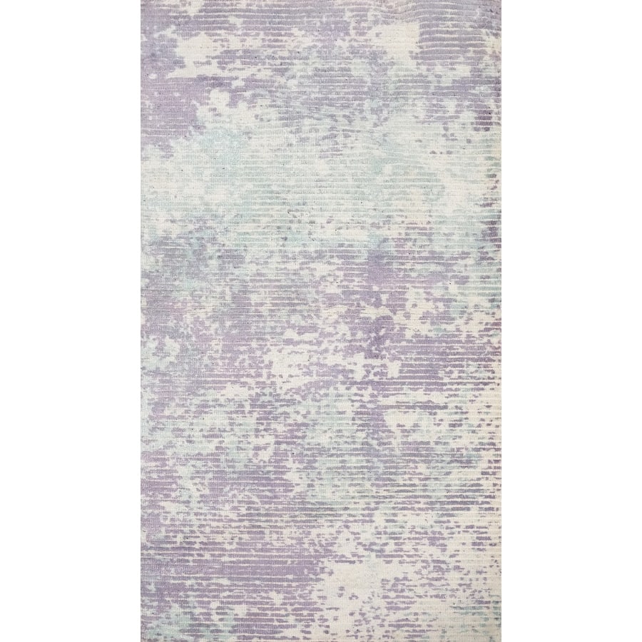 Hand Knotted Oriental Viscose Silk Carpet Modern Abstract Purples Abstract Area Rug - 4' 0'' X 2' 0''