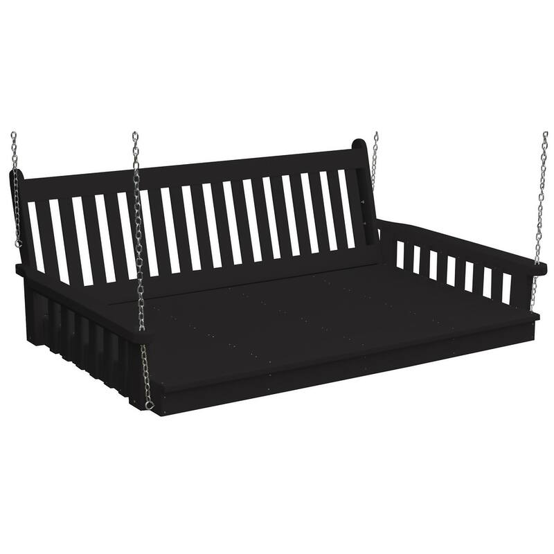 Poly 4' Traditional English Swingbed - Black