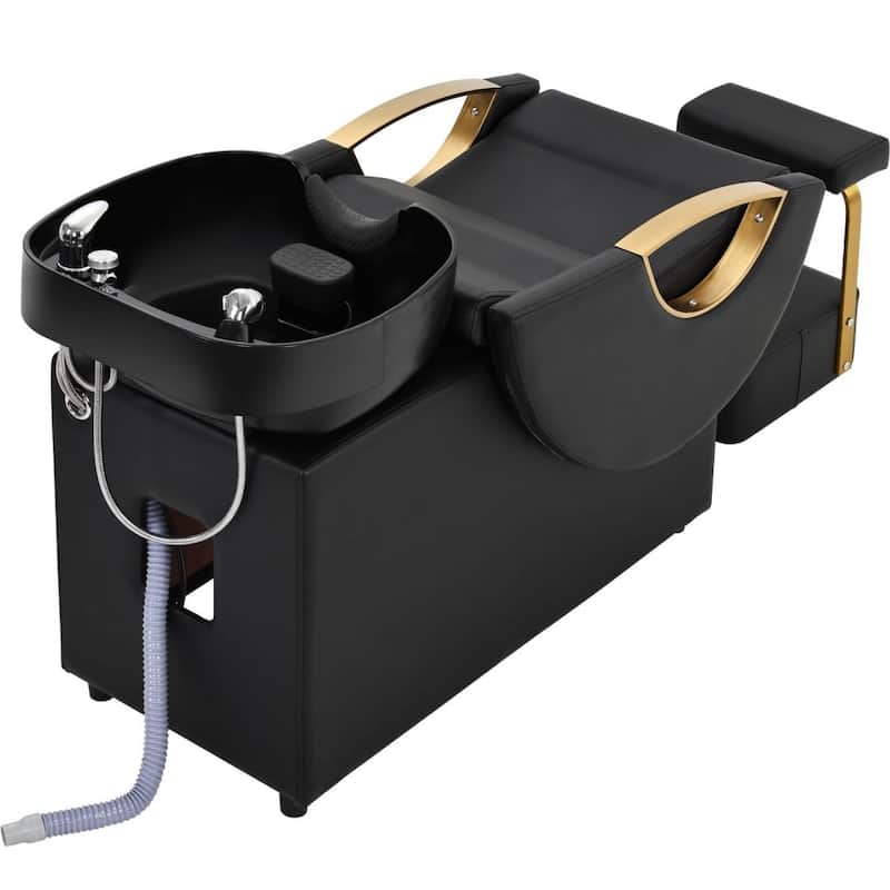 ABS Plastic Shampoo Spa Backwash Barber Salon Chair - Black