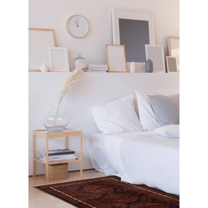 ECARPETGALLERY Hand-knotted Teimani Black, Red Wool Rug - 3'10 x 5'10