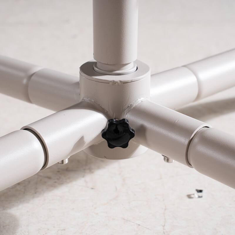 34.65" Outdoor Swivel Roking Chair with Cushion