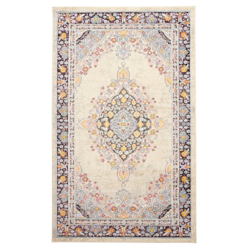ECARPETGALLERY Machine Made Lea Ivory Area Rug - Ivory - 8'0 x 10'0