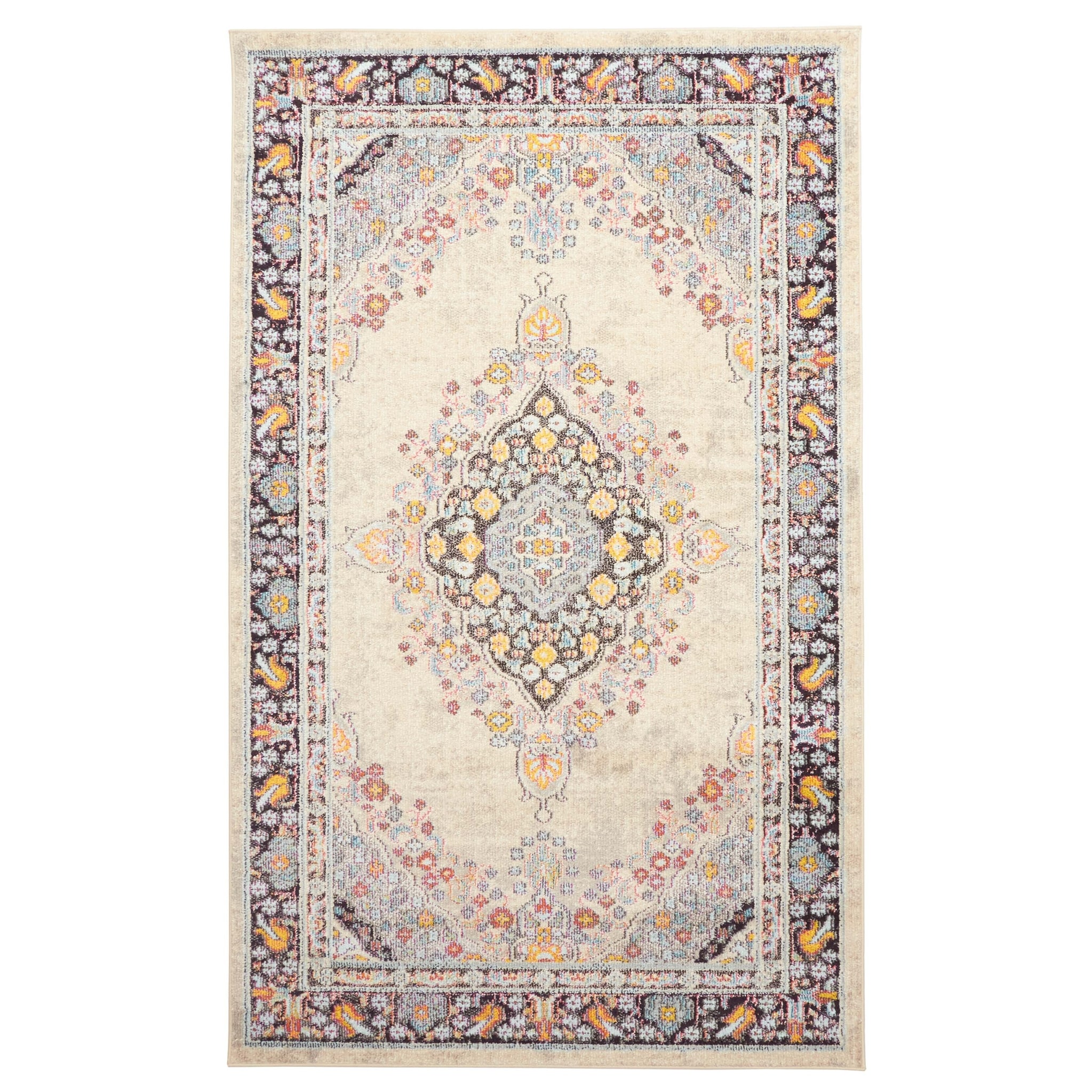 ECARPETGALLERY Machine Made Lea Ivory Area Rug