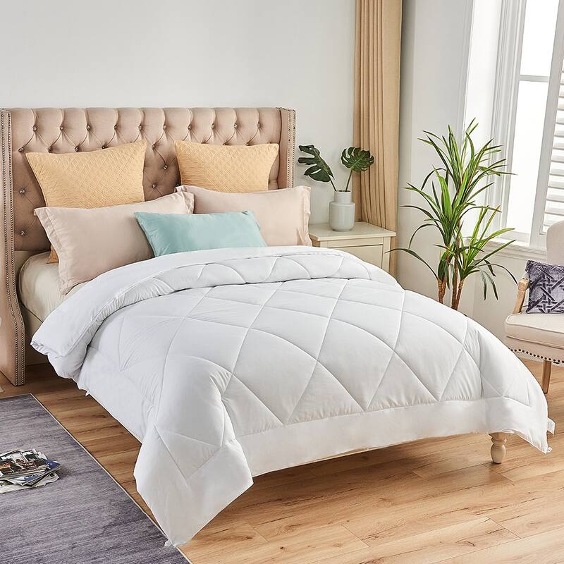 Luxury All-Season Down Alternative Reversible Comforter - White - King