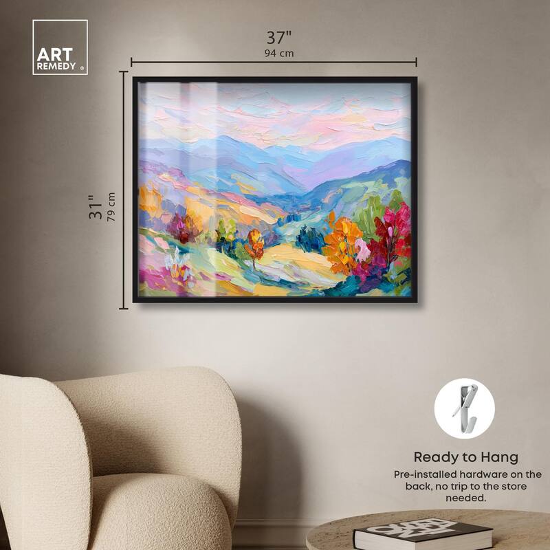 Colorful Valley I Shadowbox by Art Remedy