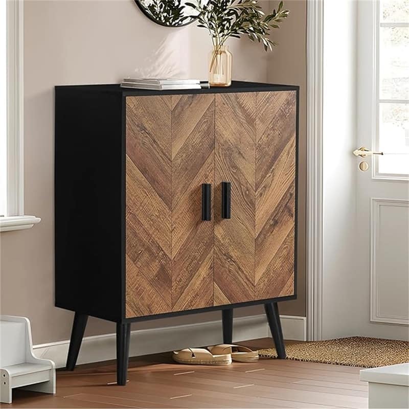 Buffet Cabinet - 11.8"D x 27.6"W x 31.3"H - Black