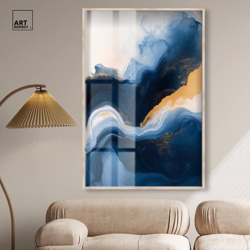 Blue Deep III Shadowbox by Art Remedy