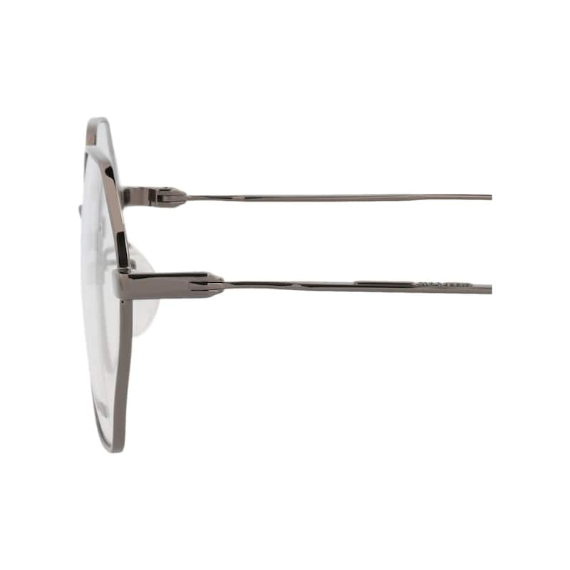 McQ Alexander McQueen Square-Frame Metal Optical Frames, Transparent Lens, Shiny Dark Ruthenium Frame