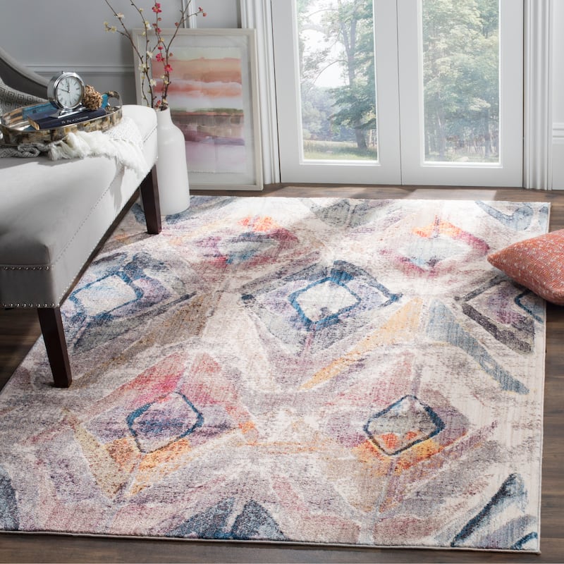 SAFAVIEH Bristol Fraukea Vintage Boho Oriental Polyester Rug - 9' x 12' - Lavender/Light Grey