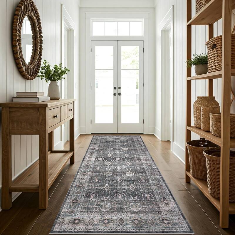 Delara Machine Washable Area Rug, Soft & Durable, Non-Slip Backing, Eco- Friendly GRS certified.