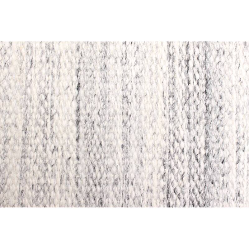ECARPETGALLERY Flat-Weave Ankara FW Ivory Wool Kilim - 5'2 x 7'10