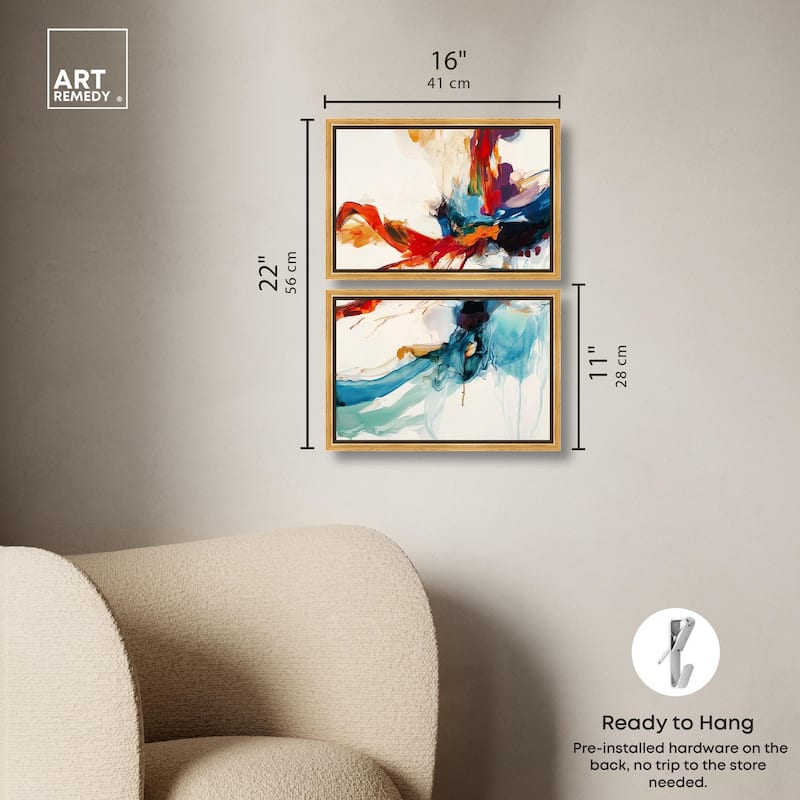 Vibrant Palette I Canvas Set of 2 by Art Remedy