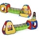 UTEX 3 in 1 Pop Up Play Tent with Tunnel, Ball Pit for Kids, Boys ...