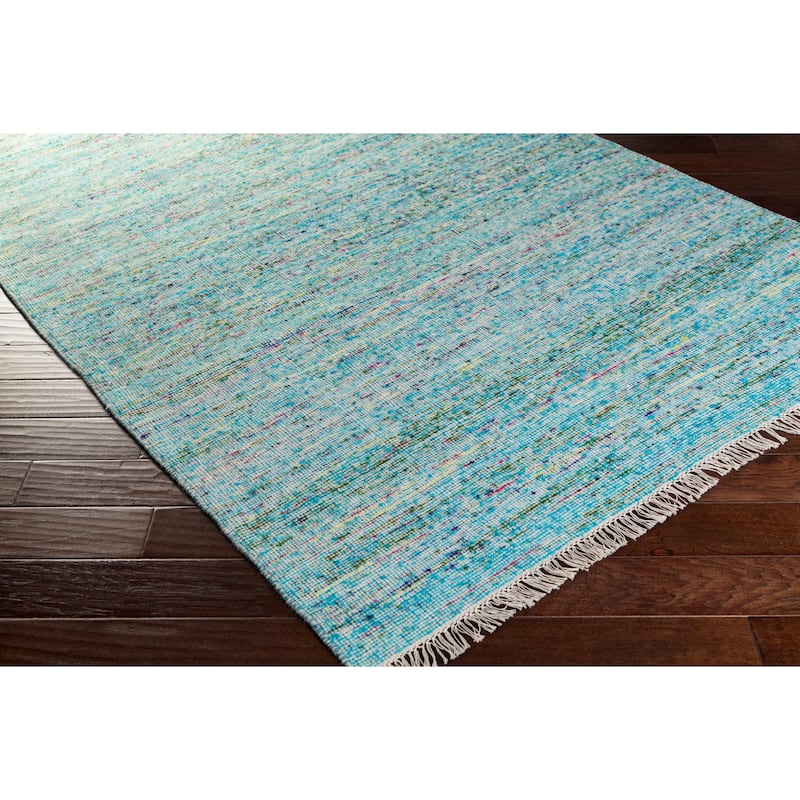Hand-Woven Luther Solid Viscose Area Rug (9' x 12')