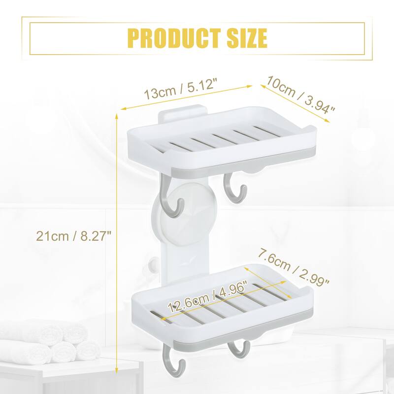Wall Mounted Soap Dish Soap Box Soap Holder for Bathroom Kitchen