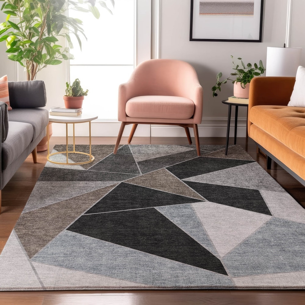 Premium Washable Super Soft Contemporary Mosaic Mayfield Rug