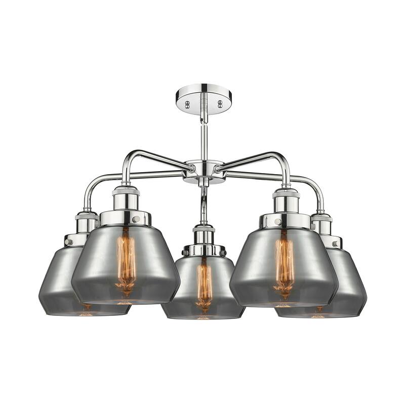 Innovations Lighting Fulton - 5 Light 25" Stem Hung Chandelier