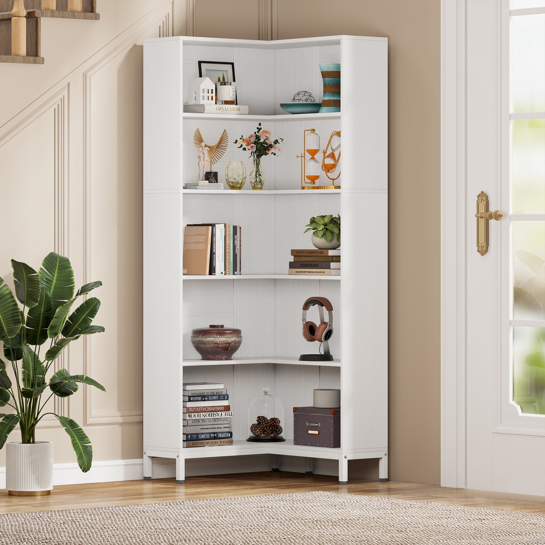 L shaped corner bookcase sale