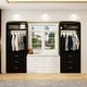 preview thumbnail 29 of 76, Kyrvo Freestanding Closet System with 3 Wooden Drawers ＆ Hanging Rod ＆ Storage Shelf, Modular Walk-in Closet Organizer Wardrobe