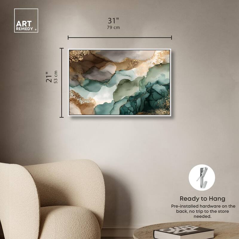 Golden Estuary I Canvas by Art Remedy