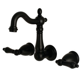 Heritage Two-Handle 3-Hole Wall Mount Bathroom Faucet