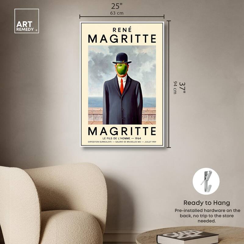 Man with the Apple Canvas by Art Remedy