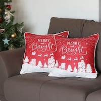Dorse Modern Fabric Christmas Throw Pillow Cover by Christopher Knight Home - Set of 2
