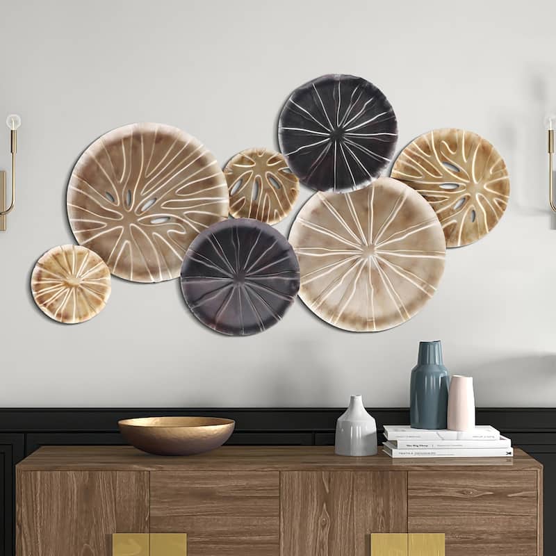 Carbon Loft Multi-color Sandollar Metal Wall Art
