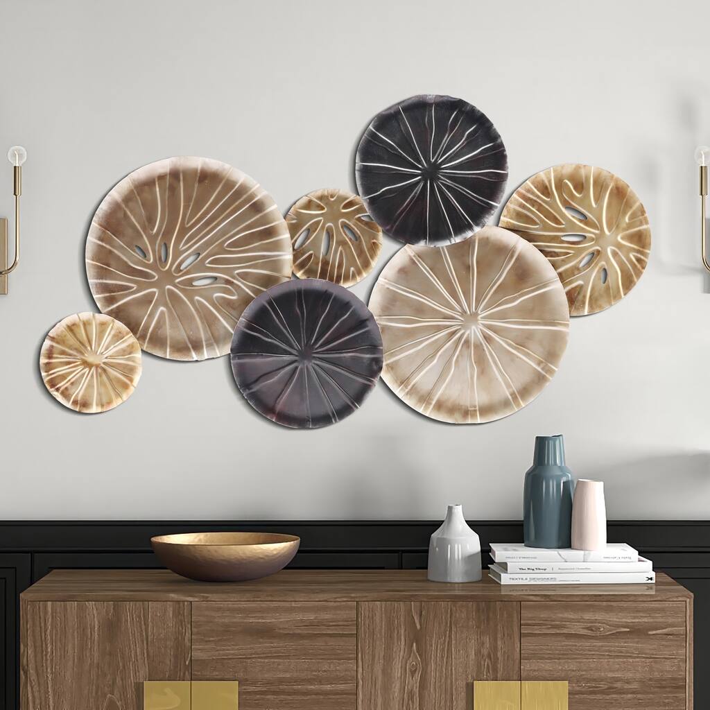 Carbon Loft Multi-color Sandollar Metal Wall Art