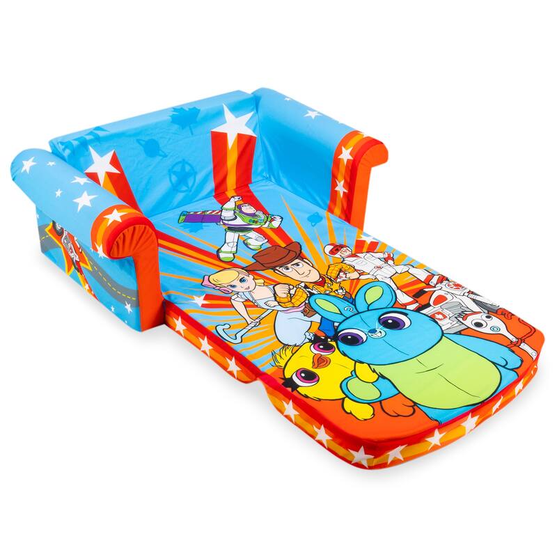 Marshmallow Furniture Kids 2-in-1 Flip Open Foam Compress Sofa Bed, Mickey Mouse