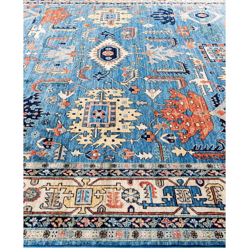 Serapi One-of-a-Kind Hand-Knotted Area Rug - Blue - 10' 1" x 13' 10"
