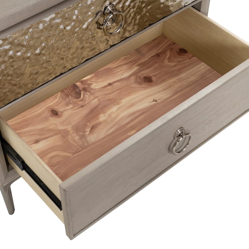 Furniture of America Fable Modern Solid Wood 2-Drawer Nightstand with USB Ports (Set of 2)