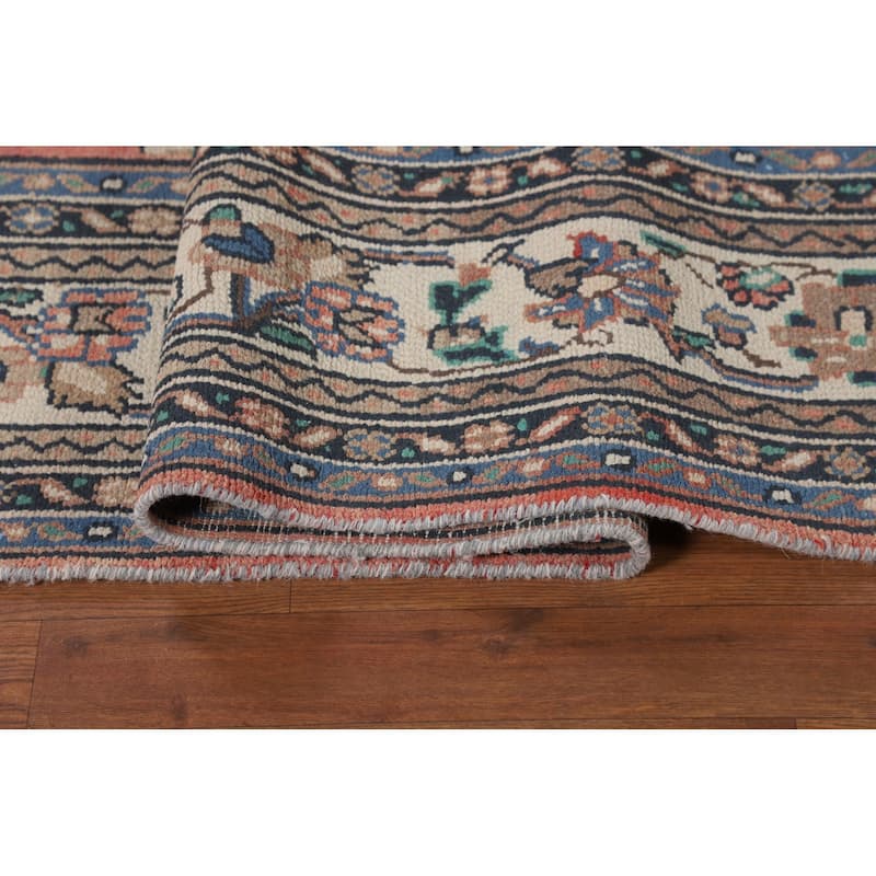 Vintage Hamedan Persian Vintage Area Rug Handmade Wool Carpet - 8'10"x 11'3"