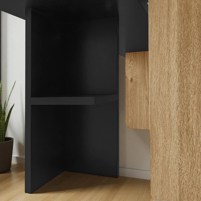 Set of 2 Farmhouse Nesting Coffee Tables, Rectangular Wood Finish Living Room Table Set, Small Sofa Side Tables