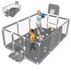 preview thumbnail 8 of 6, Infant 71"x48" 4-Panel Baby Playpen Foldable Playard with Basketball Hoop Grey