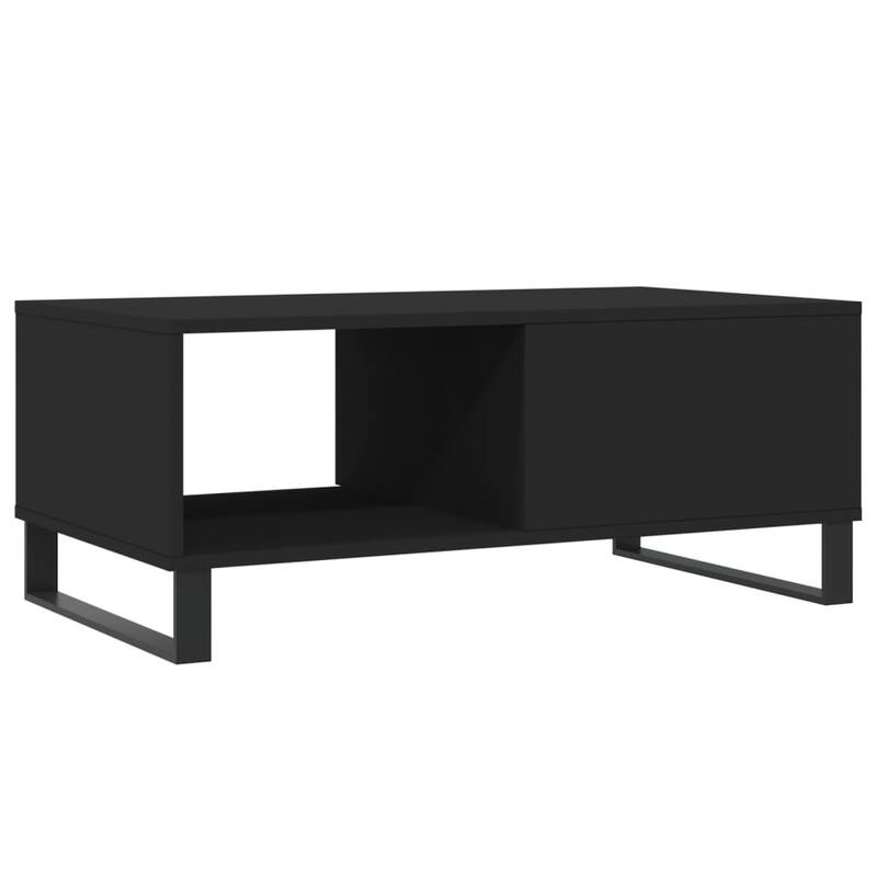 vidaXL Coffee Table Black/White Engineered wood Medium Coffee Table