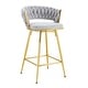 preview thumbnail 16 of 14, Swivel Bar Stools with Cushions, Counter Stools with Metal Legs