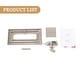 preview thumbnail 42 of 61, Zjvaive 3-Light Rectangular Semi Flush Mount Ceiling Light Farmhouse Metal Cage Light Fixture