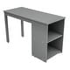 preview thumbnail 18 of 17, Low Study Twin Loft Bed with Rolling Portable Desk, Grey