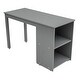 preview thumbnail 18 of 48, Low Study Twin Size Wooden Loft Bed with Cabinet and Rolling Portable Desk - Functional Design