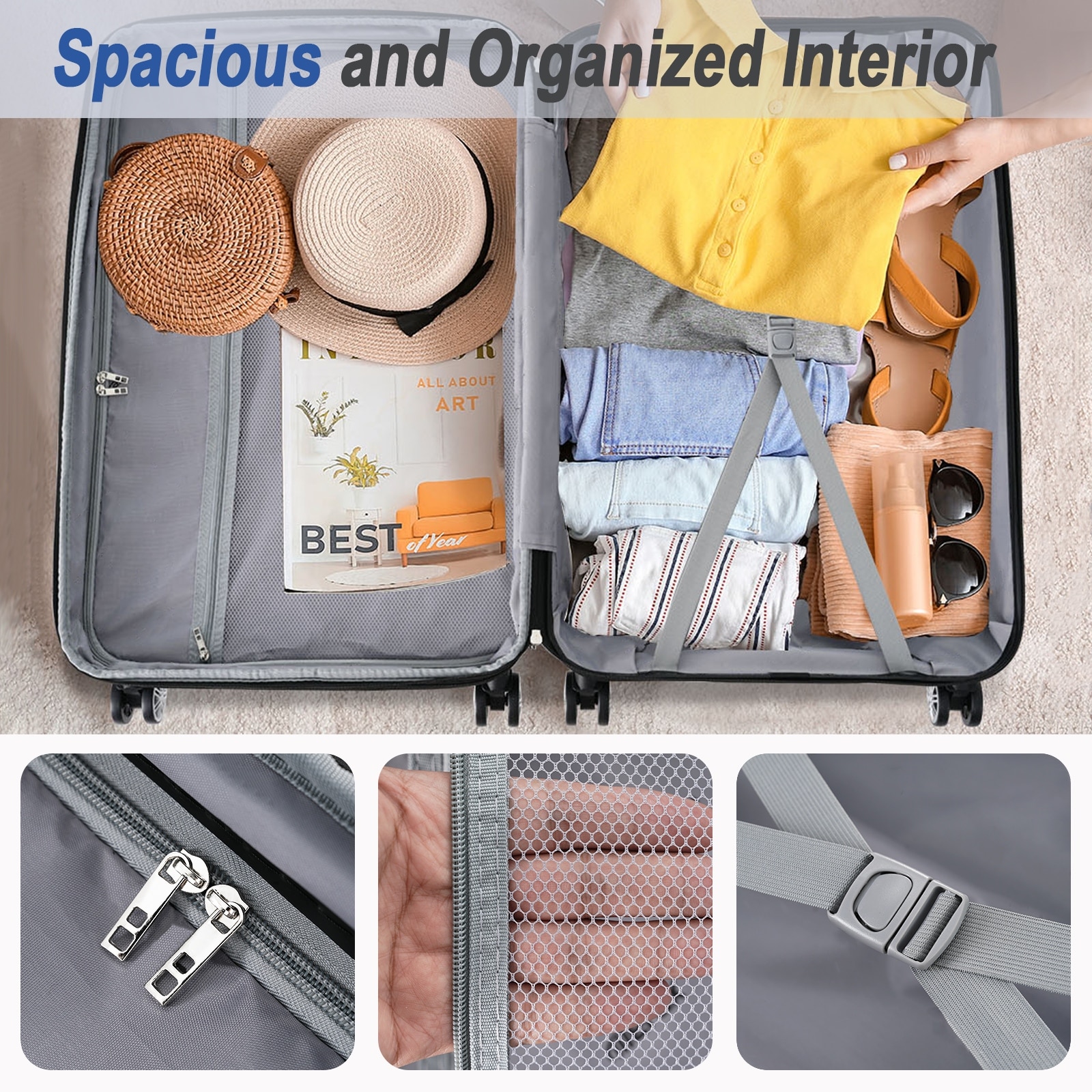 3 Piece Luggage Set Suitcase Set