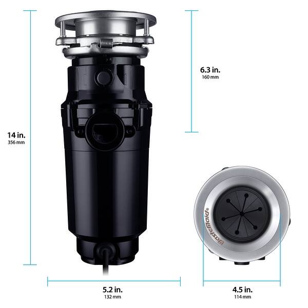 Titan 3/4 HP SlimLine Garbage Disposal with Compact Design and