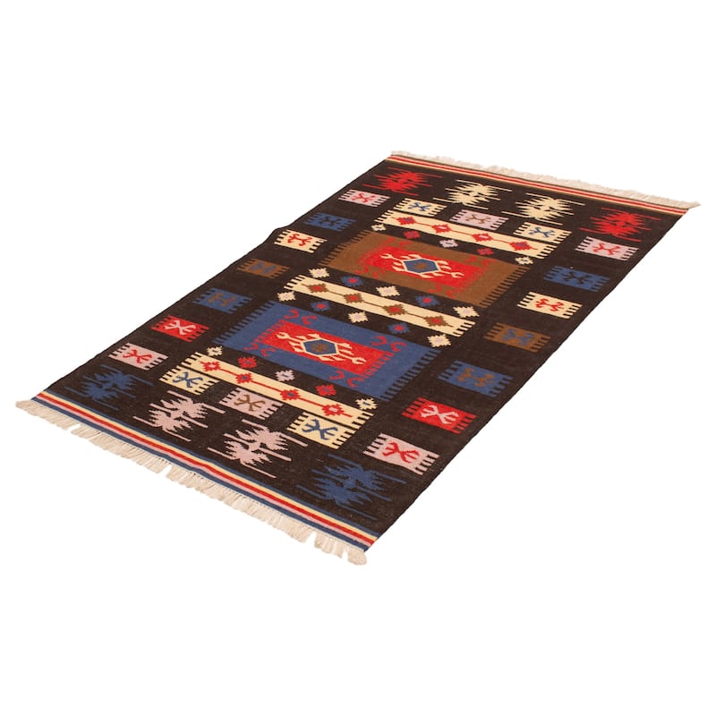 Ankara Brown Kilim 5'1" x 7'10" - 5'1 x 7'10