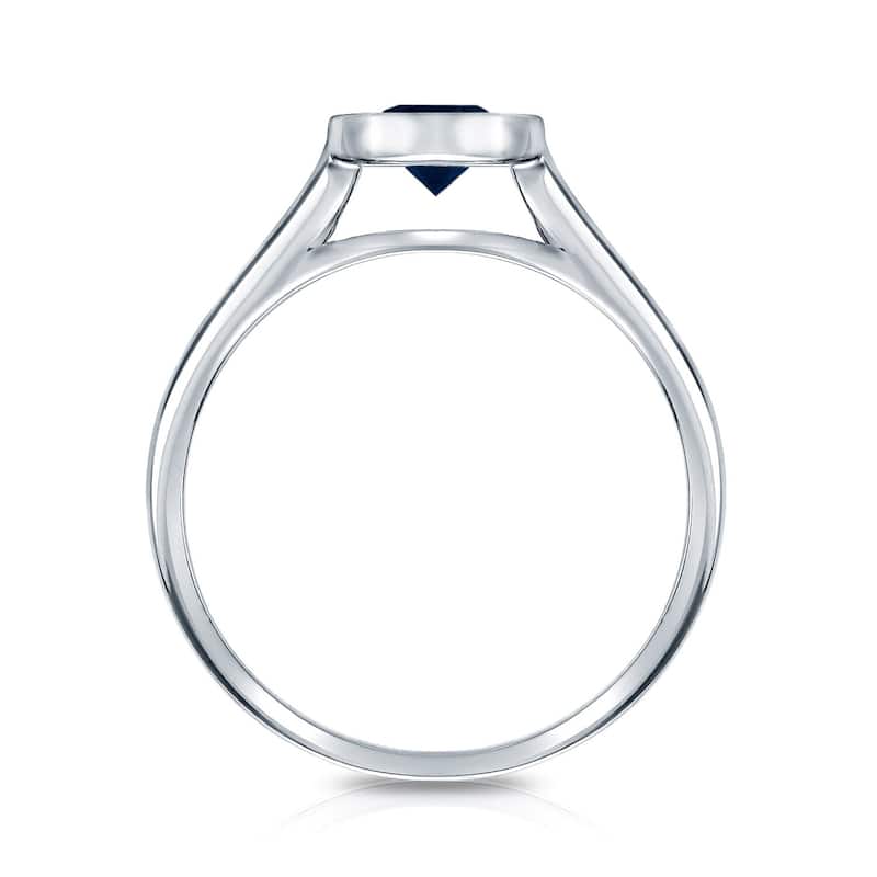 Auriya 14k Gold 1/4ct Bezel-set Solitaire Sapphire Engagement Ring